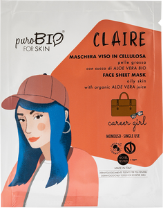 MASCHERA VISO IN TESSUTO CLAIRE PELLE GRASSA