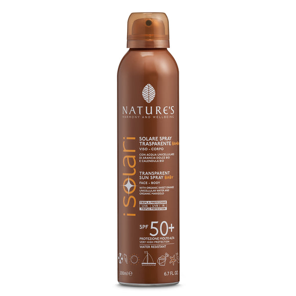 NATURES SOLARE SPRAY TRASPARENTE SPF50+ BAMBINI