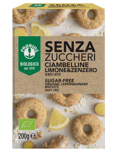 CIAMBELLINE LIMONE E ZENZERO SENZA ZUCCHERI 200G