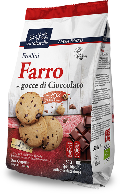 FROLLINI DI FARRO CON GOCCE DI CIOCCOLATO 300G