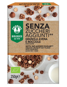 GRANOLA AVENA E NOCCIOLA SENZA ZUCCHERI 250G