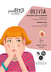 MASCHERA VISO IN ALGINATO OLIVIA PELLE GRASSA